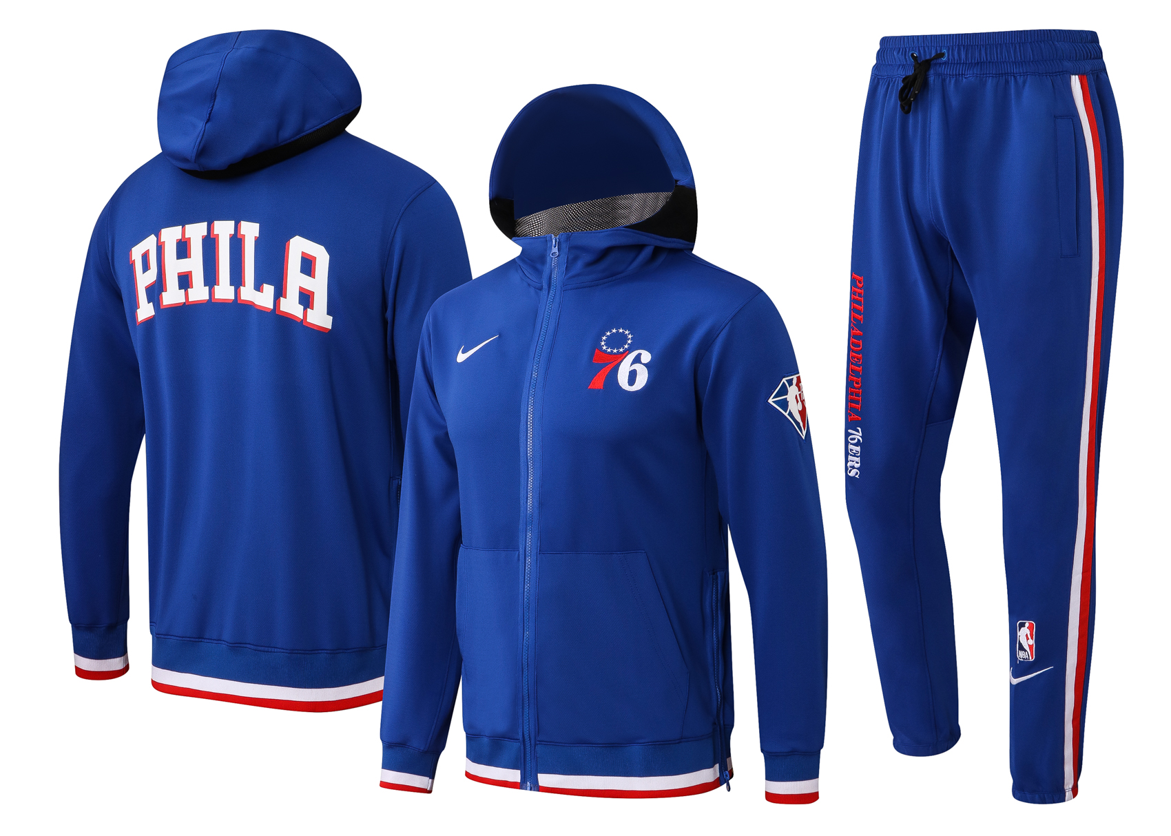 Men Philadelphia 76ers blue  2024 NBA Nike Training suit->philadelphia 76ers->NBA Jersey